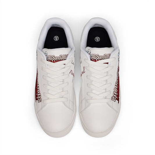 Low-Top Leather Sneakers — 'Dads and Dads' Halloween Ghost Design