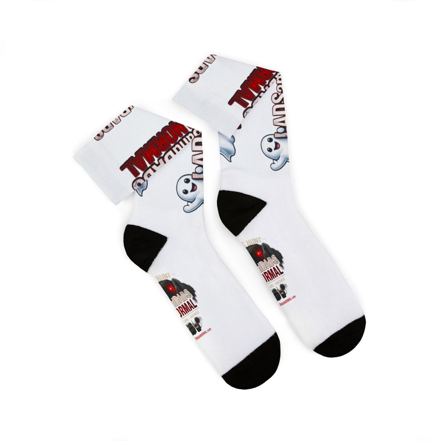 ladsanddads cozy socks — Haunted Podcast Fan Crew Socks