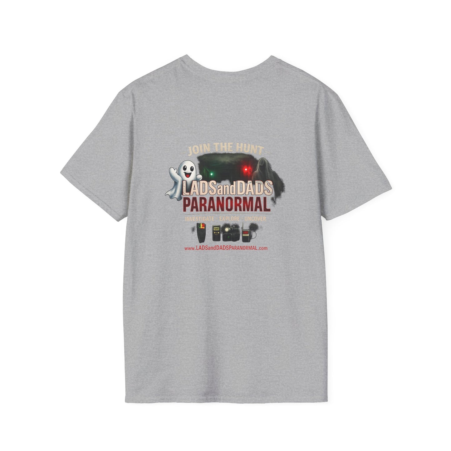 Lads and Dads Paranormal T-Shirt — "Lads and Dads Paranormal" Ghost Crew Tee