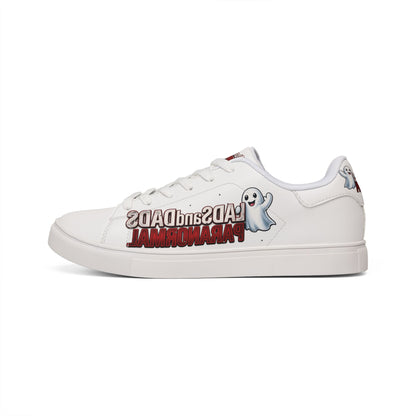 Low-Top Leather Sneakers — 'Dads and Dads' Halloween Ghost Design