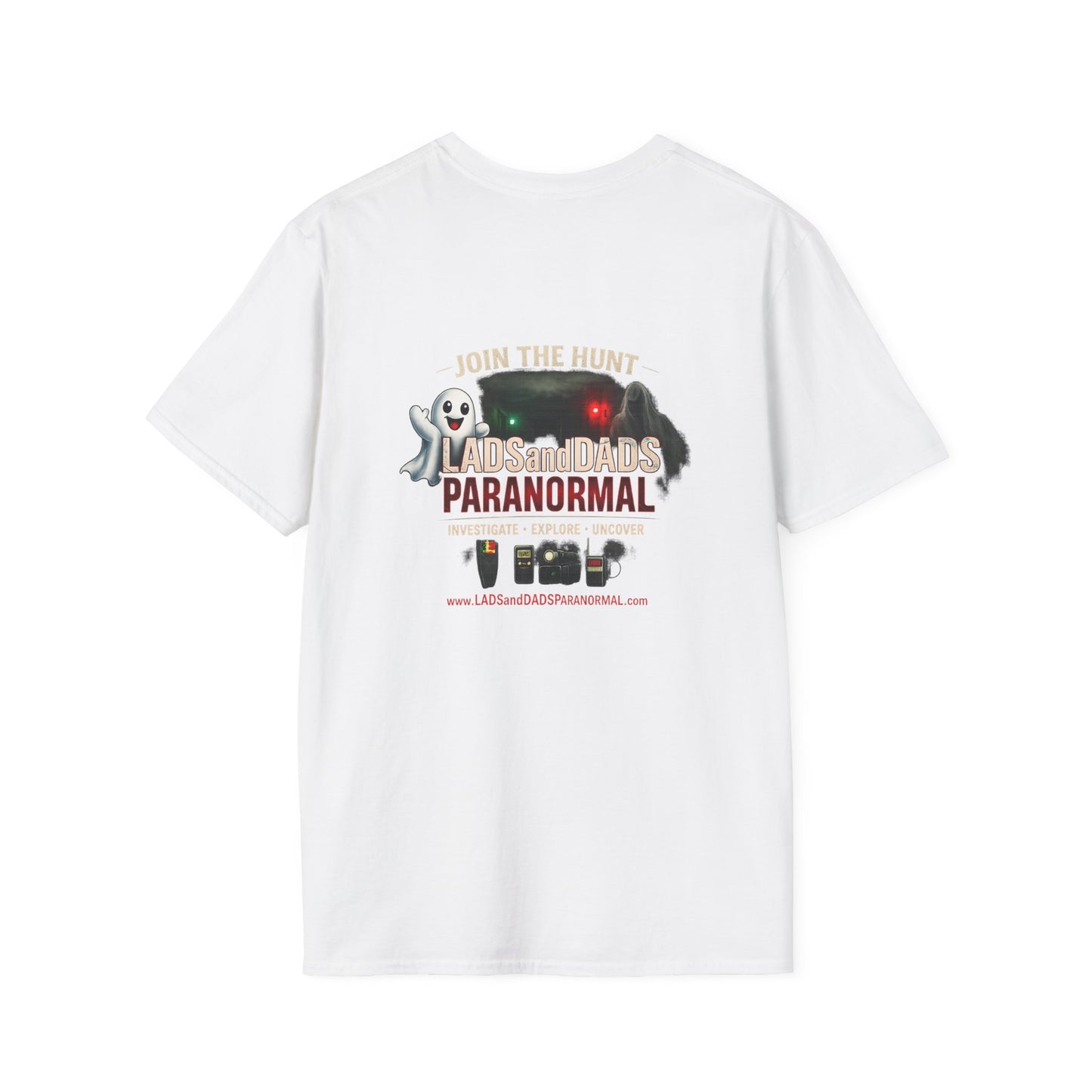 Lads and Dads Paranormal T-Shirt — "Lads and Dads Paranormal" Ghost Crew Tee