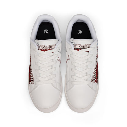 Low-Top Leather Sneakers — 'Dads and Dads' Halloween Ghost Design