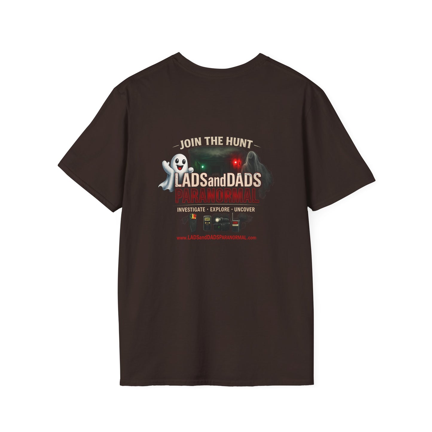 Lads and Dads Paranormal T-Shirt — "Lads and Dads Paranormal" Ghost Crew Tee