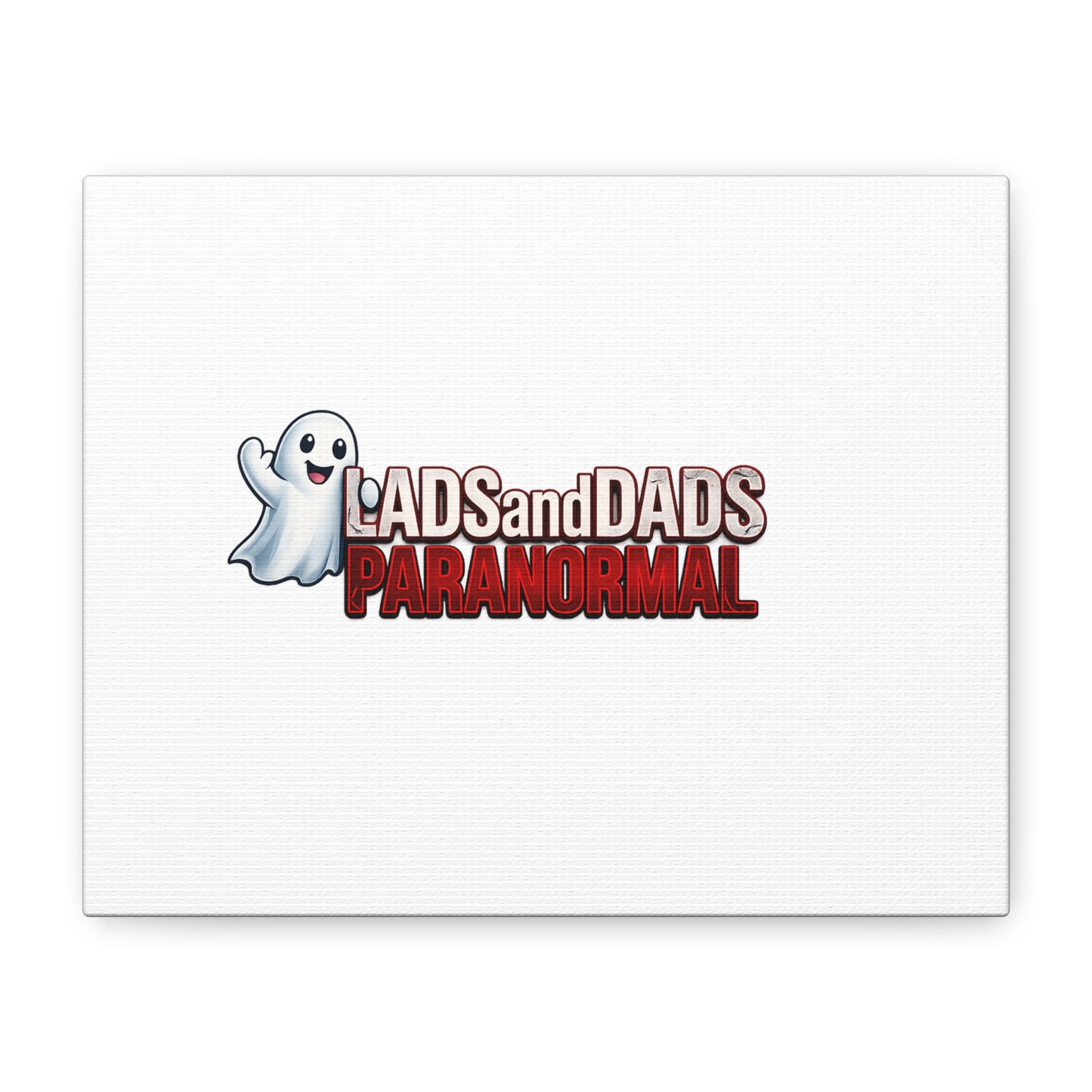 Matte Canvas Print – "Lads and Dads Paranormal" Ghost Logo Wall Art