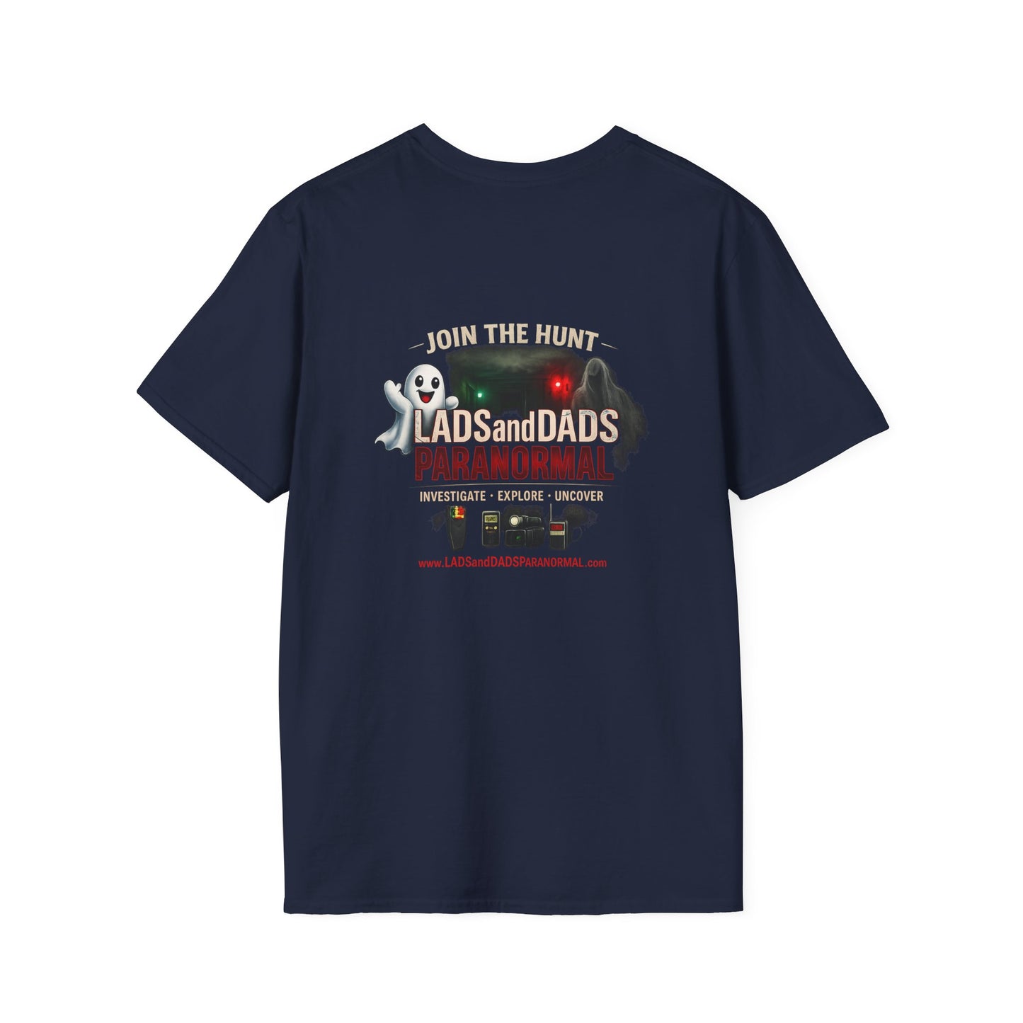 Lads and Dads Paranormal T-Shirt — "Lads and Dads Paranormal" Ghost Crew Tee