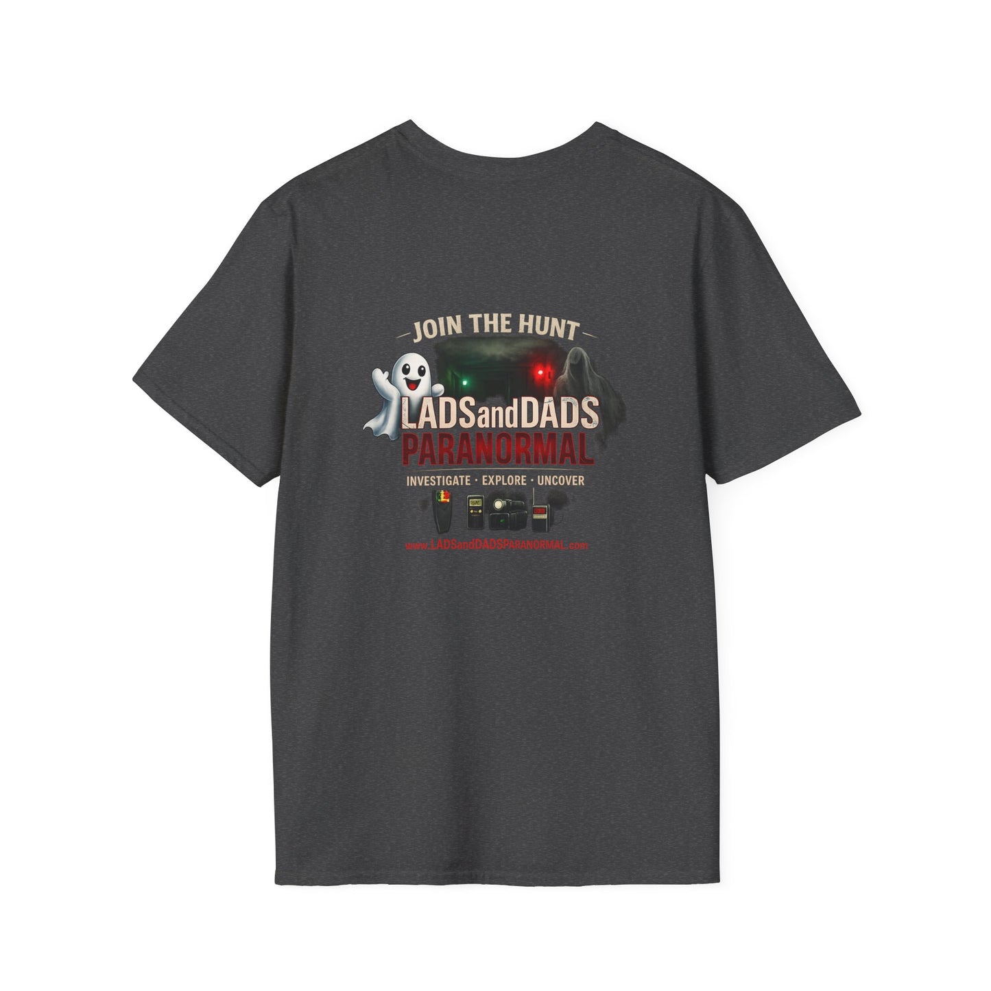 Lads and Dads Paranormal T-Shirt — "Lads and Dads Paranormal" Ghost Crew Tee