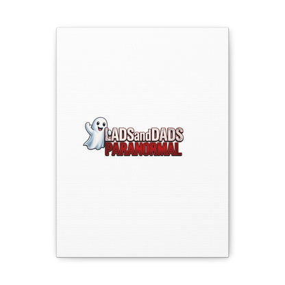 Matte Canvas Print – "Lads and Dads Paranormal" Ghost Logo Wall Art