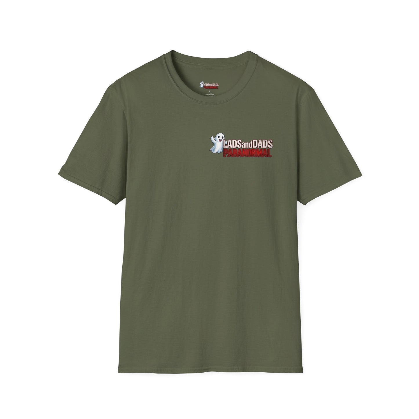 Lads and Dads Paranormal T-Shirt — "Lads and Dads Paranormal" Ghost Crew Tee