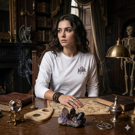 Ghost Graphic Long Sleeve Tee — 'Iced and Deadly, Purely Normal' Cute Spooky Shirt