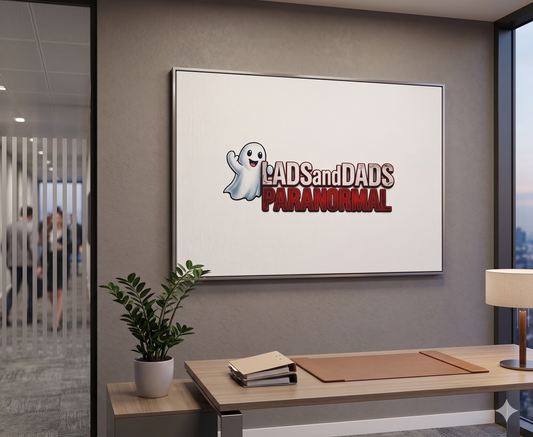 Matte Canvas Print – "Lads and Dads Paranormal" Ghost Logo Wall Art