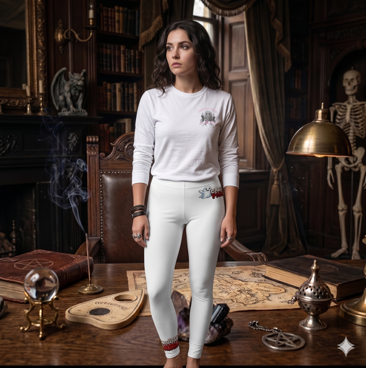 Ghost Hug Women's Leggings — Cute Halloween Casual AOP